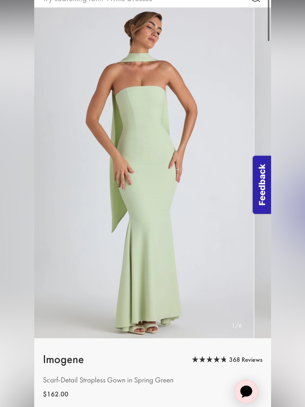 Oh Polly Imogene Strapless Scarf-Detail Gown In Spring Green